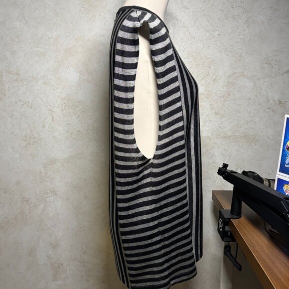 ZARA - Long Sleeveless Striped Tunic Tank Top Medium - Picture 2 of 6